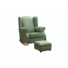 Picture of Snazzy Wingback Rocker Chair with Ottoman - Green