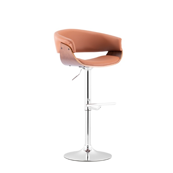 Picture of Astra Adjustable Bar Stool - Black & Walnut