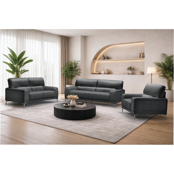 Picture of Rivonia 3Pce Static Lounge Suite - Black