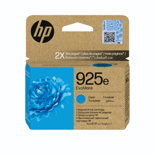 Picture of HP 925E EVOMORE CYAN ORIGINAL INK CARTRIDGE 4K0W0PE